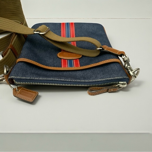 Coach Vintage Heritage Stripe Denim Shoulder Bag - Picture 5 of 13